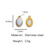 Jewelry Accessories Stainless Steel Inlaid With Natural Stone Round Pendant Earrings Bracelet Necklace Handmade Electroplated