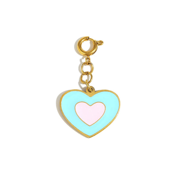 Jewelry Accessories Stainless Steel 18K Gold Plated Geometric Heart Pendant