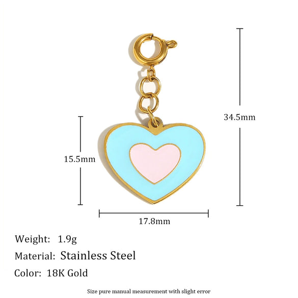 Jewelry Accessories Stainless Steel 18K Gold Plated Geometric Heart Pendant