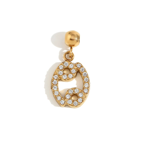 Jewelry Accessories Stainless Steel 18K Gold Plated Twelve Constellations Pendant For Women