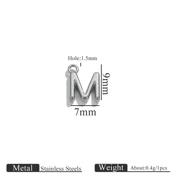 Jewelry Accessories Stainless Steel Letter Mini Ring Handmade With Electroplating