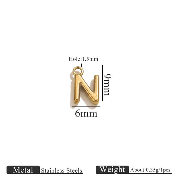 Jewelry Accessories Stainless Steel Letter Mini Ring Handmade With Electroplating