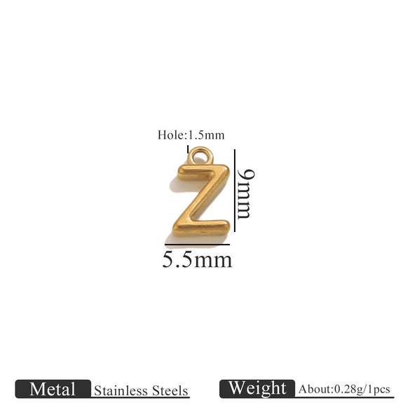 Jewelry Accessories Stainless Steel Letter Mini Ring Handmade With Electroplating