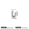 Jewelry Accessories Stainless Steel Letter Mini Ring Handmade With Electroplating