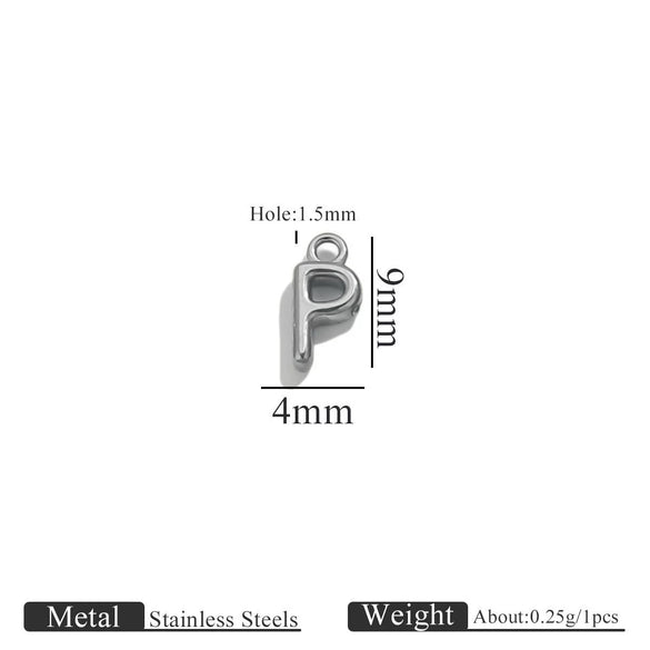Jewelry Accessories Stainless Steel Letter Mini Ring Handmade With Electroplating