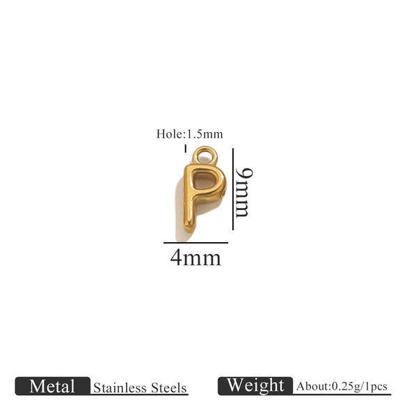 Jewelry Accessories Stainless Steel Letter Mini Ring Handmade With Electroplating