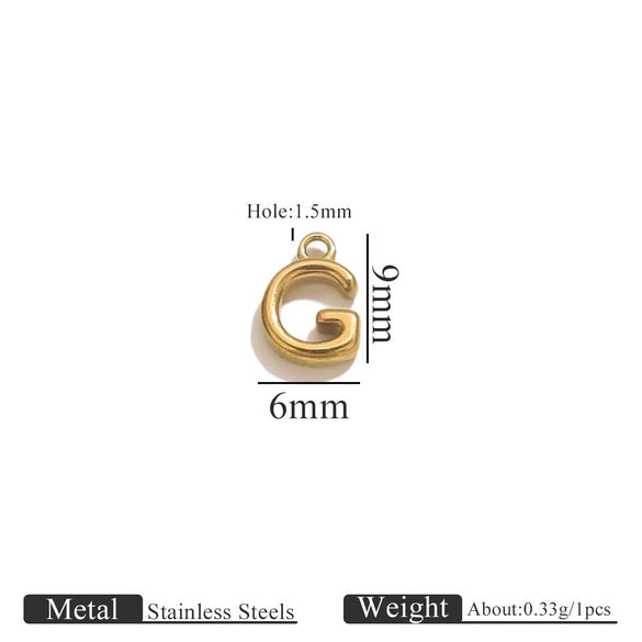 Jewelry Accessories Stainless Steel Letter Mini Ring Handmade With Electroplating