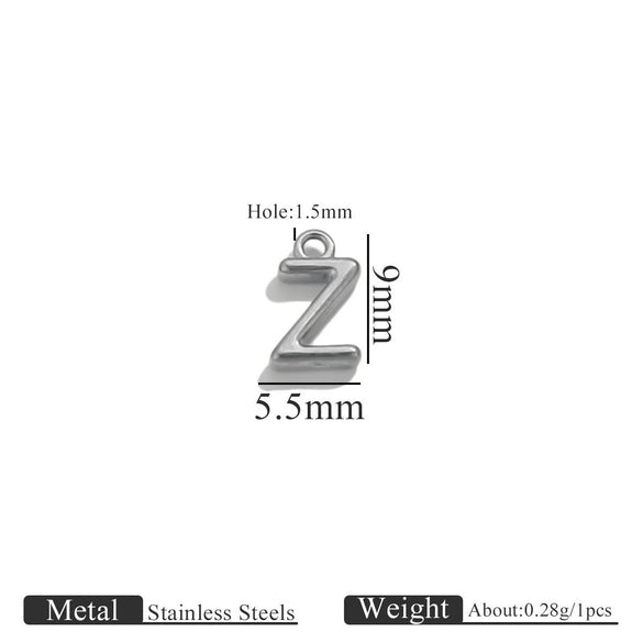 Jewelry Accessories Stainless Steel Letter Mini Ring Handmade With Electroplating