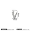 Jewelry Accessories Stainless Steel Letter Mini Ring Handmade With Electroplating