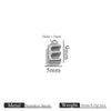 Jewelry Accessories Stainless Steel Letter Mini Ring Handmade With Electroplating