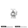 Jewelry Accessories Stainless Steel Letter Mini Ring Handmade With Electroplating