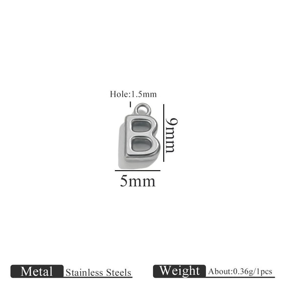 Jewelry Accessories Stainless Steel Letter Mini Ring Handmade With Electroplating