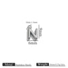 Jewelry Accessories Stainless Steel Letter Mini Ring Handmade With Electroplating