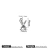 Jewelry Accessories Stainless Steel Letter Mini Ring Handmade With Electroplating