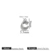 Jewelry Accessories Stainless Steel Letter Mini Ring Handmade With Electroplating