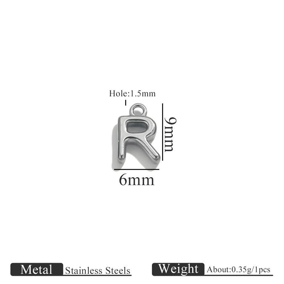 Jewelry Accessories Stainless Steel Letter Mini Ring Handmade With Electroplating