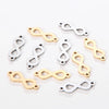 Jewelry Accessories Stainless Steel Letters Cut Out Handmade Vacuum Plating Sliding Pendant Natural Plant Flowers Style