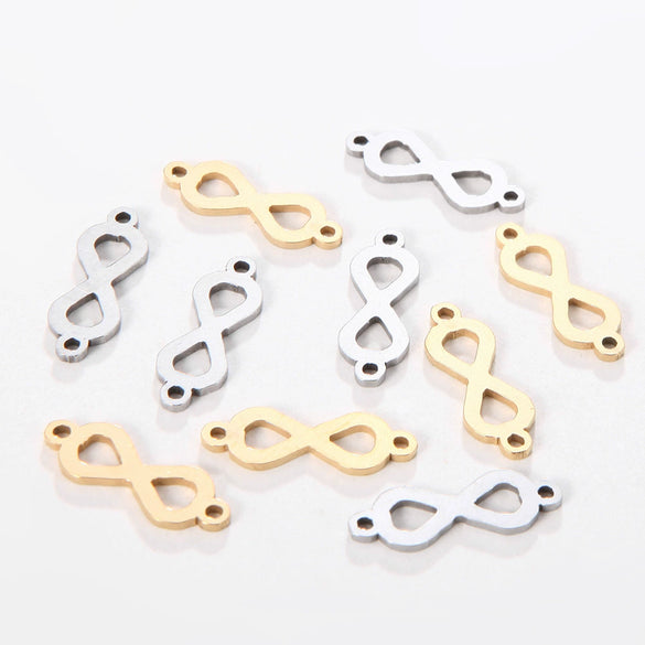 Jewelry Accessories Stainless Steel Letters Cut Out Handmade Vacuum Plating Sliding Pendant Natural Plant Flowers Style