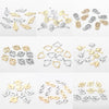 Jewelry Accessories Stainless Steel Letters Cut Out Handmade Vacuum Plating Sliding Pendant Natural Plant Flowers Style