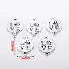 Jewelry Accessories Stainless Steel Letters Cut Out Handmade Vacuum Plating Sliding Pendant Natural Plant Flowers Style