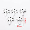 Jewelry Accessories Stainless Steel Letters Cut Out Handmade Vacuum Plating Sliding Pendant Natural Plant Flowers Style