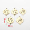 Jewelry Accessories Stainless Steel Letters Cut Out Handmade Vacuum Plating Sliding Pendant Natural Plant Flowers Style