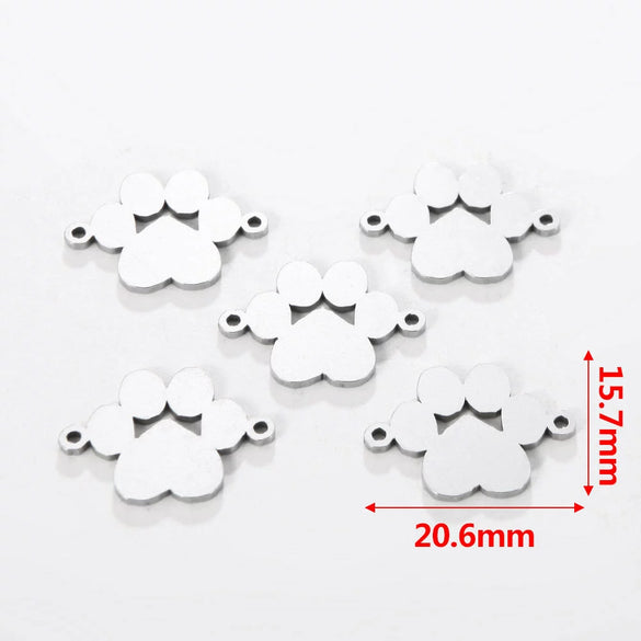 Jewelry Accessories Stainless Steel Letters Cut Out Handmade Vacuum Plating Sliding Pendant Natural Plant Flowers Style