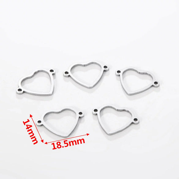 Jewelry Accessories Stainless Steel Letters Cut Out Handmade Vacuum Plating Sliding Pendant Natural Plant Flowers Style