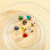 Jewelry Accessories Stainless Steel Little Bell Heart Shaped With Diamonds Dripping Oil Jewelry