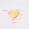 Jewelry Accessories Stainless Steel Love Heart Pendant Connector Mirror Polished