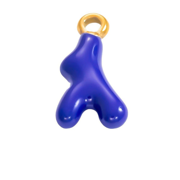 Jewelry Accessories Stainless Steel Moon Heart Earring Pendant With Oil Dripping And Colored Diamond Inlaid