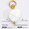 Jewelry Accessories Stainless Steel Moon Heart Earring Pendant With Oil Dripping And Colored Diamond Inlaid