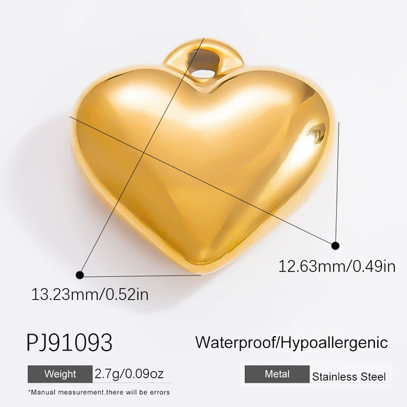Jewelry Accessories Stainless Steel Moon Heart Earring Pendant With Oil Dripping And Colored Diamond Inlaid