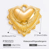Jewelry Accessories Stainless Steel Moon Heart Earring Pendant With Oil Dripping And Colored Diamond Inlaid