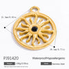 Jewelry Accessories Stainless Steel Natural Obsidian Pendant Necklace Bracelet French Retro Style With Totem Pattern Electroplating