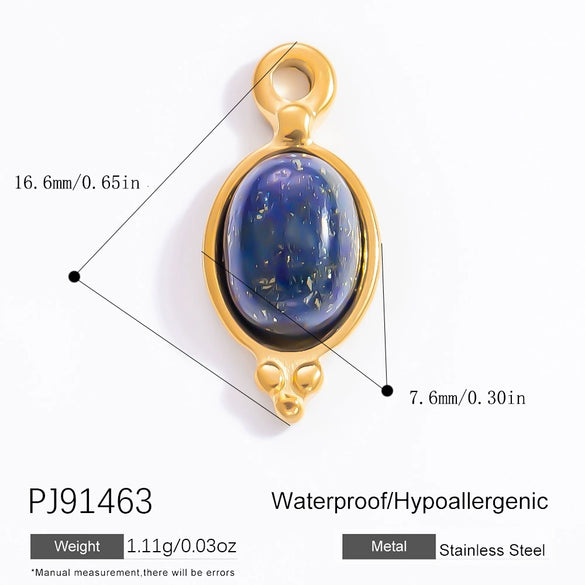 Jewelry Accessories Stainless Steel Natural Obsidian Pendant Necklace Bracelet French Retro Style With Totem Pattern Electroplating