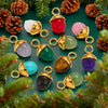 Jewelry Accessories Stainless Steel Natural Stone Pine Cone And Oval Shaped Pendant Electroplated 18K Gold