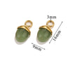 Jewelry Accessories Stainless Steel Natural Stone Pine Cone And Oval Shaped Pendant Electroplated 18K Gold
