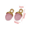 Jewelry Accessories Stainless Steel Natural Stone Pine Cone Shaped Pendant With 18K Gold Plating Electroplating