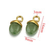 Jewelry Accessories Stainless Steel Natural Stone Pine Cone Shaped Pendant With 18K Gold Plating Electroplating