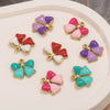Jewelry Accessories Stainless Steel Oil Dripping Bow Pendant Electroplating Diy Handmade