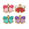 Jewelry Accessories Stainless Steel Oil Dripping Bow Pendant Electroplating Diy Handmade