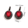 Jewelry Accessories Stainless Steel Oval Rhinestone Bead Pendant 18K Gold Electroplated
