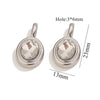 Jewelry Accessories Stainless Steel Oval Rhinestone Bead Pendant 18K Gold Electroplated