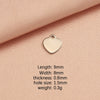 Jewelry Accessories Stainless Steel Peach Heart Pendant Fully Polished Electroplated