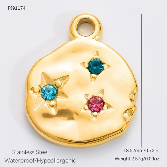 Jewelry Accessories Stainless Steel Pendant With Heart Butterfly Love Pattern And Dripping Oil Design