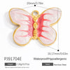 Jewelry Accessories Stainless Steel Pendant With Heart Butterfly Love Pattern And Dripping Oil Design
