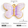 Jewelry Accessories Stainless Steel Pendant With Heart Butterfly Love Pattern And Dripping Oil Design