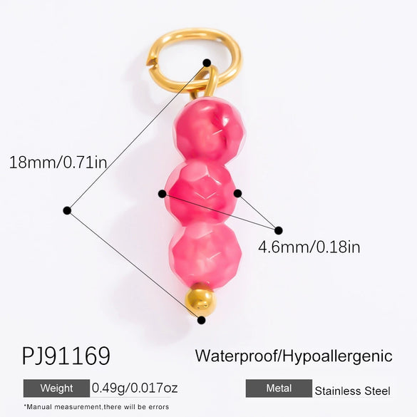 Jewelry Accessories Stainless Steel Pendant With Heart Butterfly Love Pattern And Dripping Oil Design
