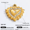 Jewelry Accessories Stainless Steel Pendant With Heart Butterfly Love Pattern And Dripping Oil Design